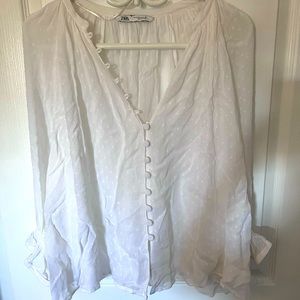 Womens White Zara Blouse